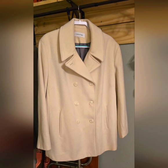 Calvin Klein Cream Women's Peacoat 3XL - Picture 1 of 4